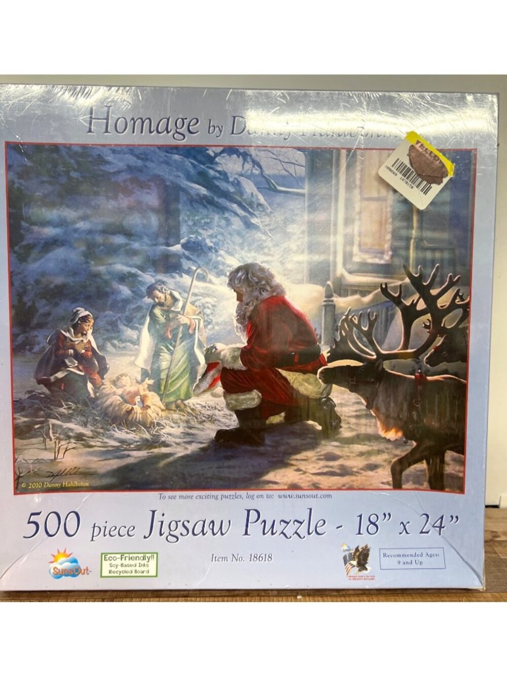 Santa Danny Hahlbohm 500 Piece Jigsaw Puzzle 18" x 24" Recommended Ages 9+